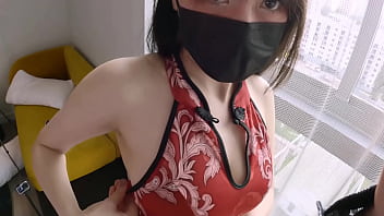Pacar Asia Berpayudara Besar Pakai Cheongsam Tiongkok Sampai Muncrat Saat Ditiduri