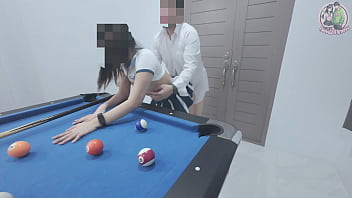Gadis Thailand Naik Ke Meja Biliar… Dan Dihardf*ck Keras! Suara Thai