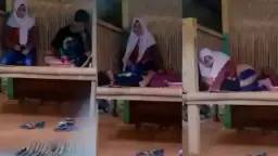 Gadis Berjilbab Heboh Digoyang Ganas Di Gubuk