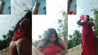 Bhabhi Seksi Mandi Telanjang Di Alam Terbuka Lalu Memuaskan Nafsu Lewat Panggilan Video Panas