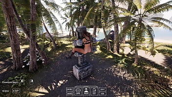 Lara Croft Terangsang Saat Patung Kuningan Memuaskan Vagina Dengan Sperma Panas