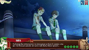 Game: Persahabatan Panas Di Perkemahan, Episode 31 – Percakapan Mesra Di Bawah Selimut (dub Rusia)