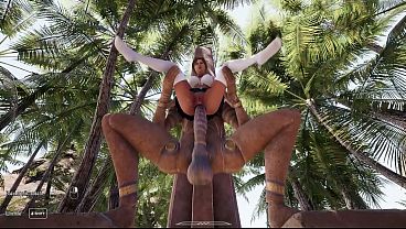 Lara Croft Jadi Cewek Baik Karena Mau Nampol Kontol Gede Patung Di Lubang Pantatnya. Game 3d Hentai.