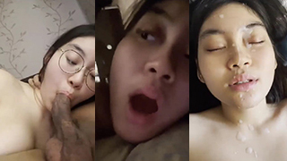 Bokep Indo Mahasiswi Amoy Cantik Kacamata Banjir Crot Di Muka.