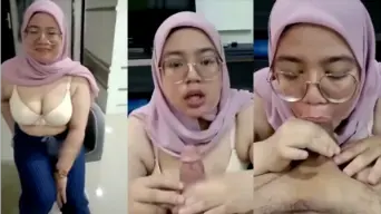 Cewe Berjilbab Nikmatin Batang Om-om Sampe Viral