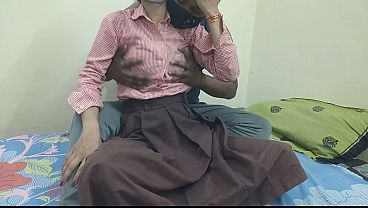 Cewek Kuliahan India Digebukin Pacar Di Kamar, Ngewe Panas Abis