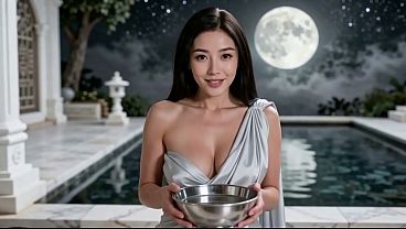 Xinyi’s Moon Temple Banjir Air Mani Dari Dalam, Pov Celah Basahnya Nganga